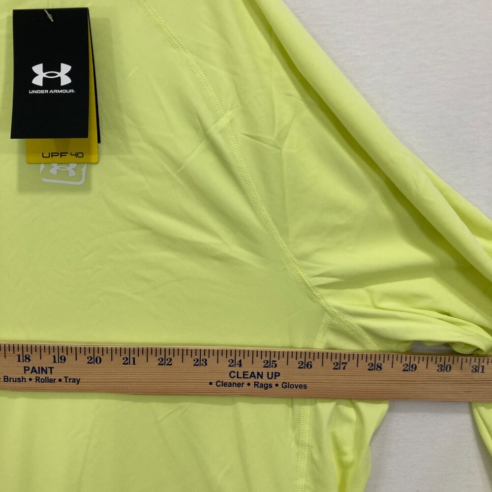 New Under Armour Mens 3XL Fish Elite Crew Long Sleeve Loose‎ Fit Lime Green - Picture 7 of 11